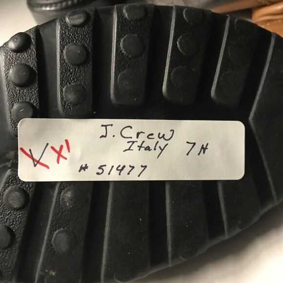 J. CREW Mens Shoes Dress Derby 7N Black Leather Plain Toe main image 7